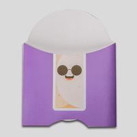 Wrap Verpackung mit Automatikboden (Durchmesser 7 cm - Höhe 8,7 cm), Vorderseite, flach