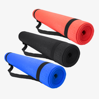 Yogamatte rutschfest mit Trageriemen Farbauswahl