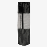 Yogamatte rutschfest mit Trageriemen schwarz