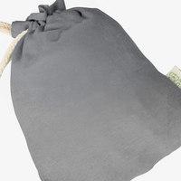 Zuziehbeutel aus recycelter Baumwolle, L, ohne Werbeanbringung