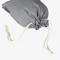 Zuziehbeutel aus recycelter Baumwolle, L, ohne Werbeanbringung