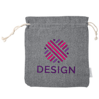 Zuziehbeutel aus recycelter Baumwolle, L