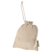 Zuziehbeutel aus recycelter Baumwolle, M, ohne Werbeanbringung