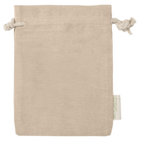 Zuziehbeutel aus recycelter Baumwolle, M, ohne Werbeanbringung
