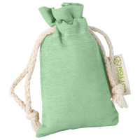 Zuziehbeutel aus recycelter Baumwolle, S, ohne Werbeanbringung