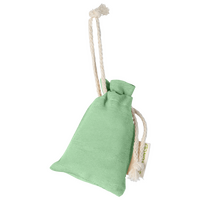 Zuziehbeutel aus recycelter Baumwolle, S, ohne Werbeanbringung