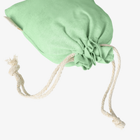 Zuziehbeutel aus recycelter Baumwolle, S, ohne Werbeanbringung