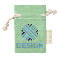 Zuziehbeutel aus recycelter Baumwolle, S