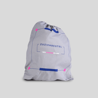 beutel, bedruckt, stehend