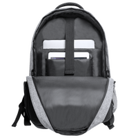 Zweifarbiger Laptop-Rucksack aus RPET, offen