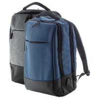 Zweifarbiger Organizer-Rucksack mit Anti-Diebstahl-Tasche, ohne Werbeanbringung