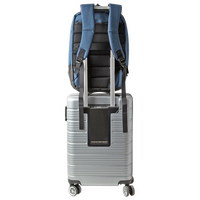 Zweifarbiger Organizer-Rucksack mit Anti-Diebstahl-Tasche, mit Koffergurt